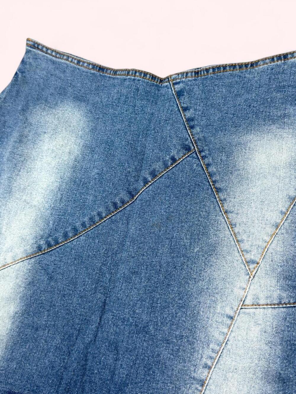 Deadstock West 36th New York blue denim midi skirt - Picture 6 of 7